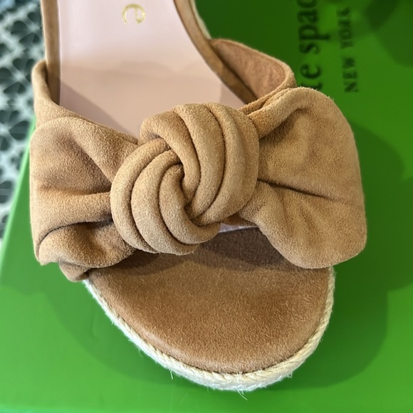 ♠️kate spade Tianna Platform Wedges, Bungalow Brown NIB - Picture 8 of 12